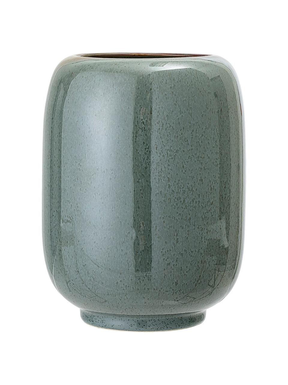 Keramik-Vase Verena, Keramik, Grün, Braun, Ø 14 x H 18 cm