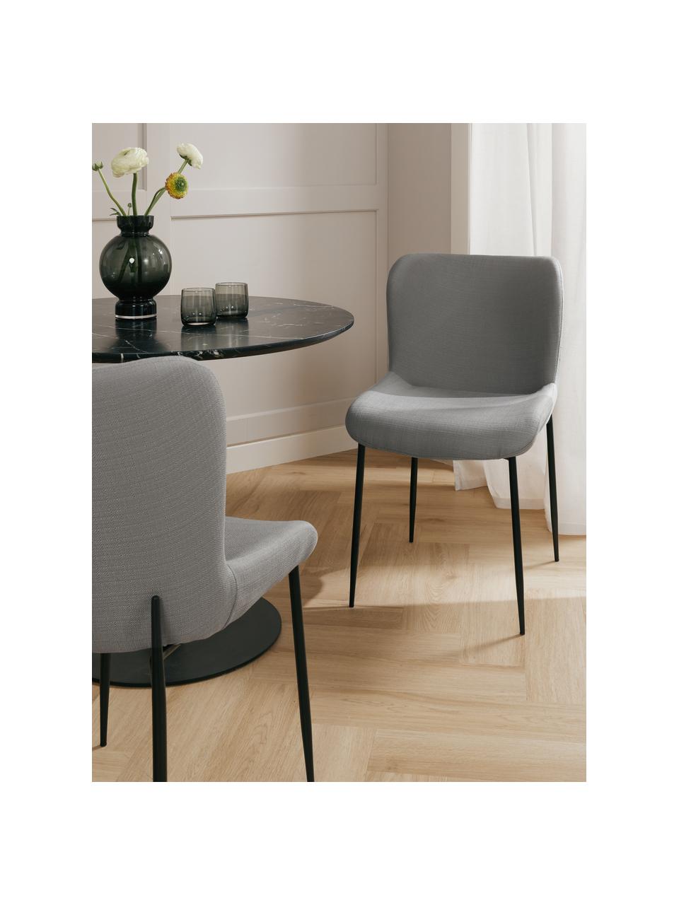Čalouněná židle Tess, Šedá, černá, Š 49 cm, V 84 cm