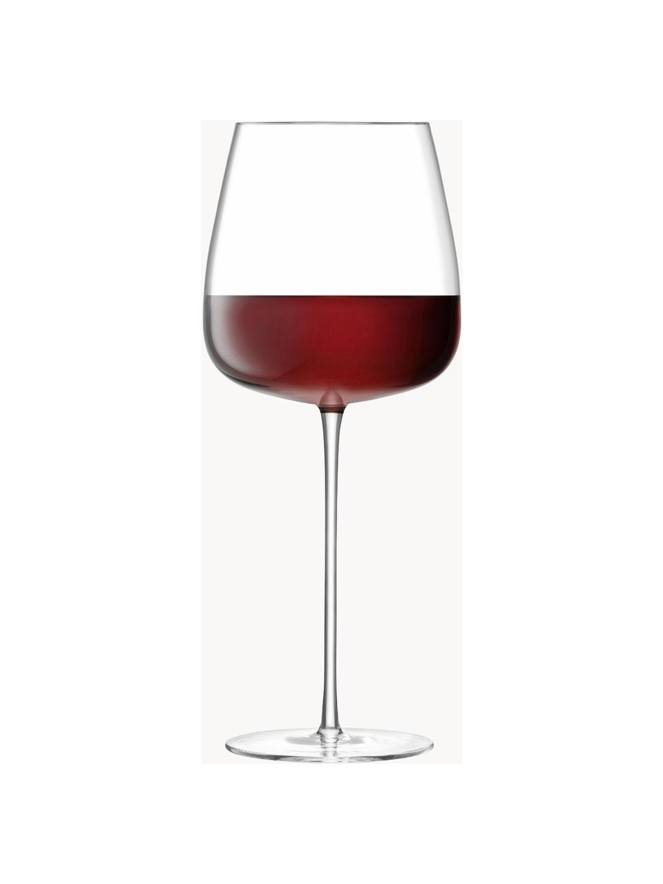 Mondgeblazen rode wijnglazen Wine Culture, 2 stuks, Glas, Transparant, Ø 11 x H 26 cm, 715 ml