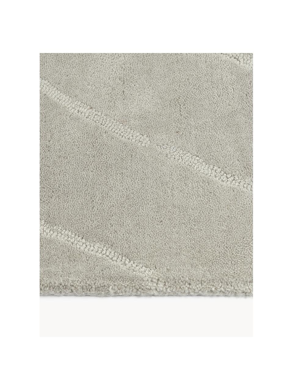 Tapis en laine tufté main Aaron, Grège, larg. 300 x long. 400 cm (taille XL)