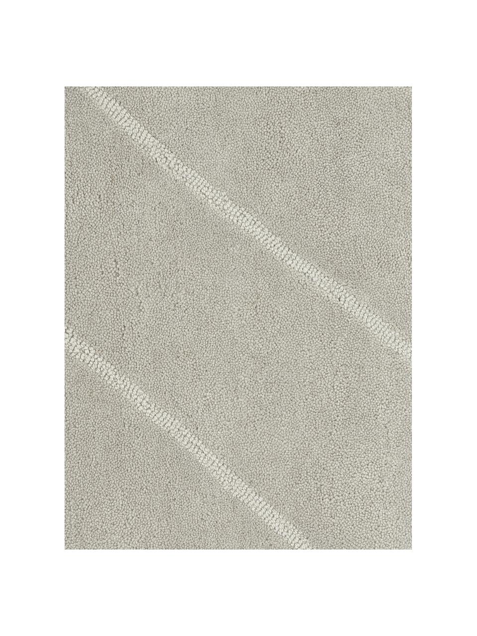 Tapis en laine tufté main Aaron, Grège, larg. 300 x long. 400 cm (taille XL)