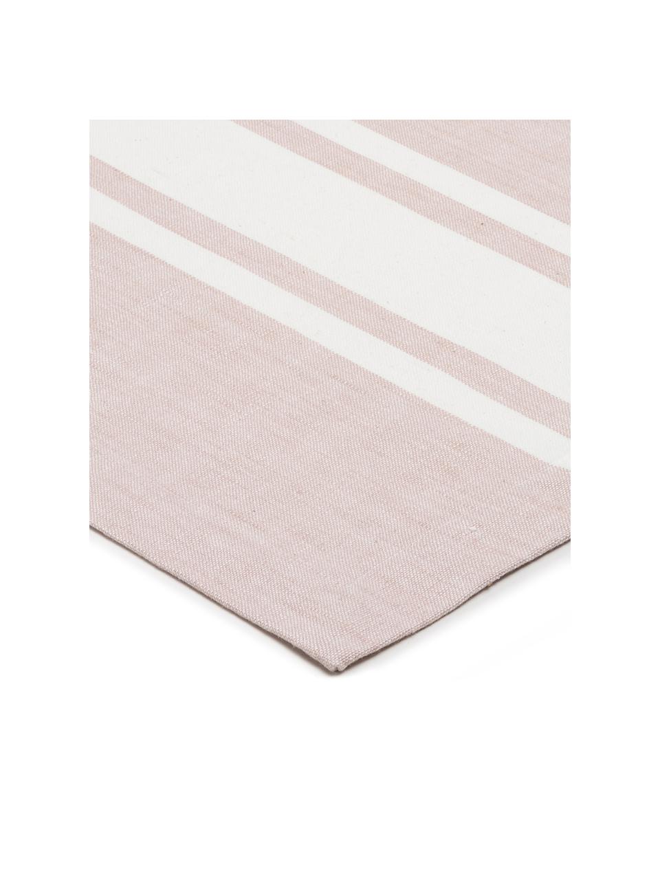 Mantel New French, Algodón, Rosa, blanco, De 6 a 8 comensales (An 140 x L 250 cm)