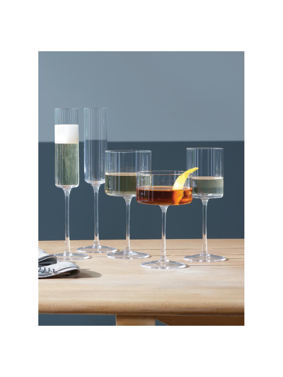 Mondgeblazen cocktailglazen Otis, 4 stuks, Glas, Transparant, Ø 10 x H 16 cm, 280 ml