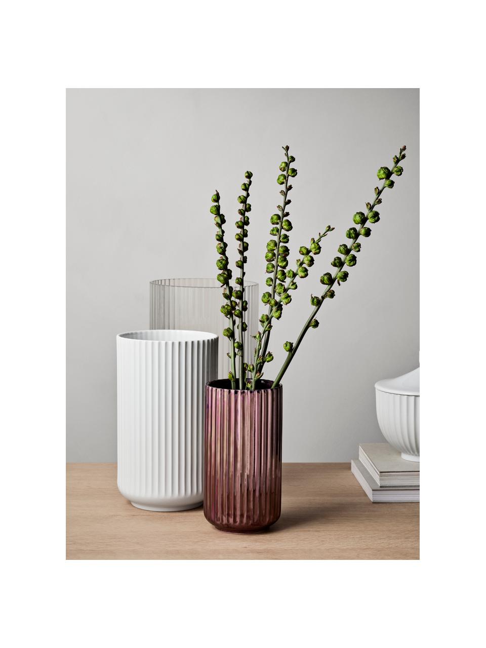Vaso in porcellana Lyngby alt.25 cm, Porcellana, Bianco, Ø 15 x Alt. 25 cm