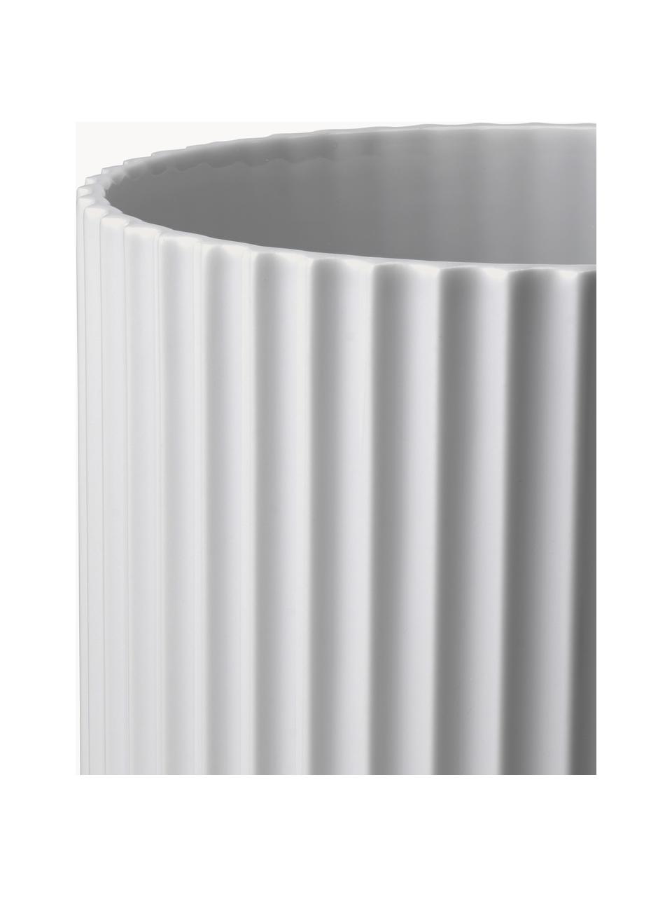 Jarrón de porcelana Lyngby, 25 cm, Porcelana, Blanco, Ø 15 x Al 25 cm