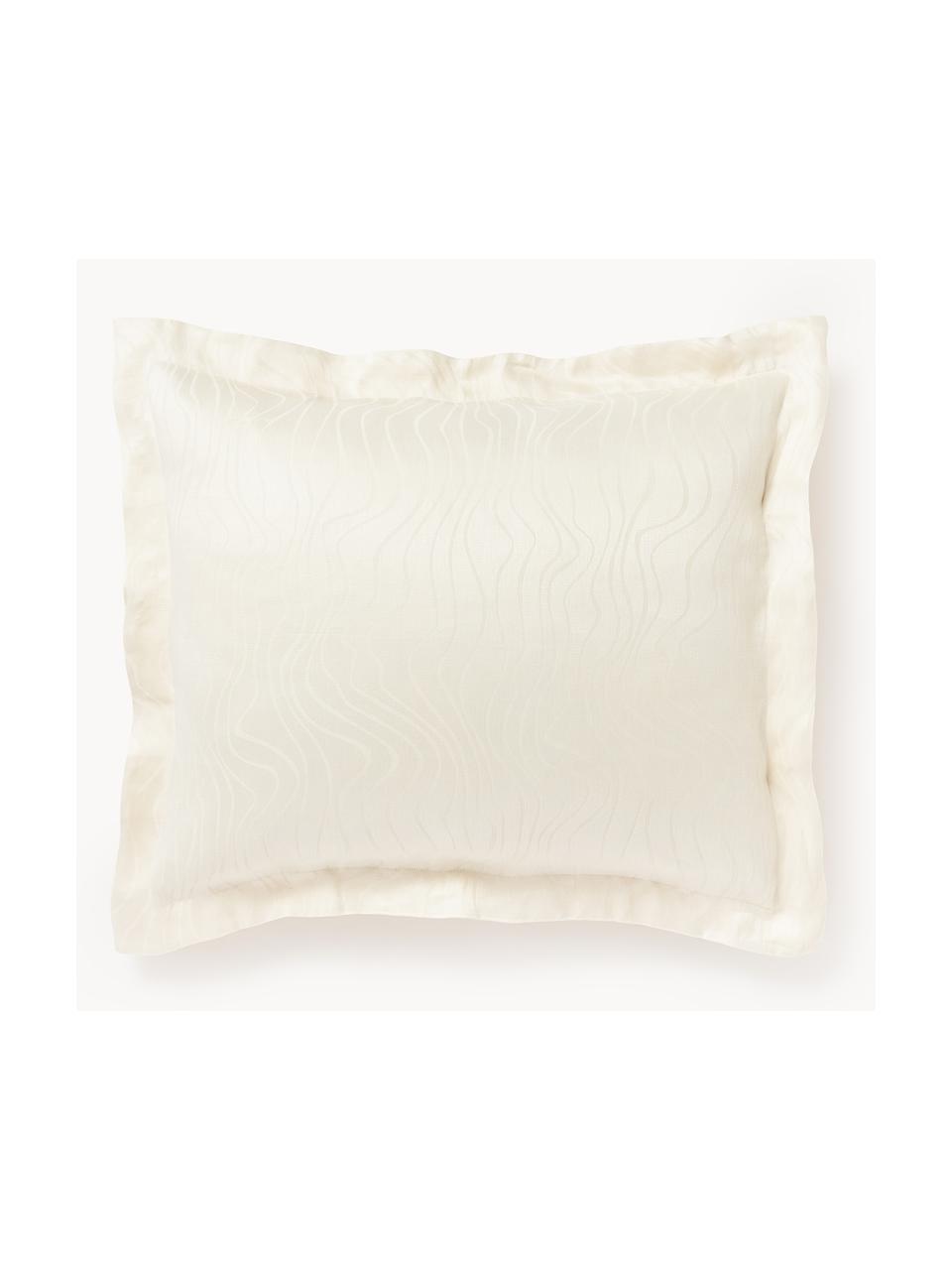 Poszewka na poduszkę z lnu Malia, Złamana biel, S 40 x D 80 cm
