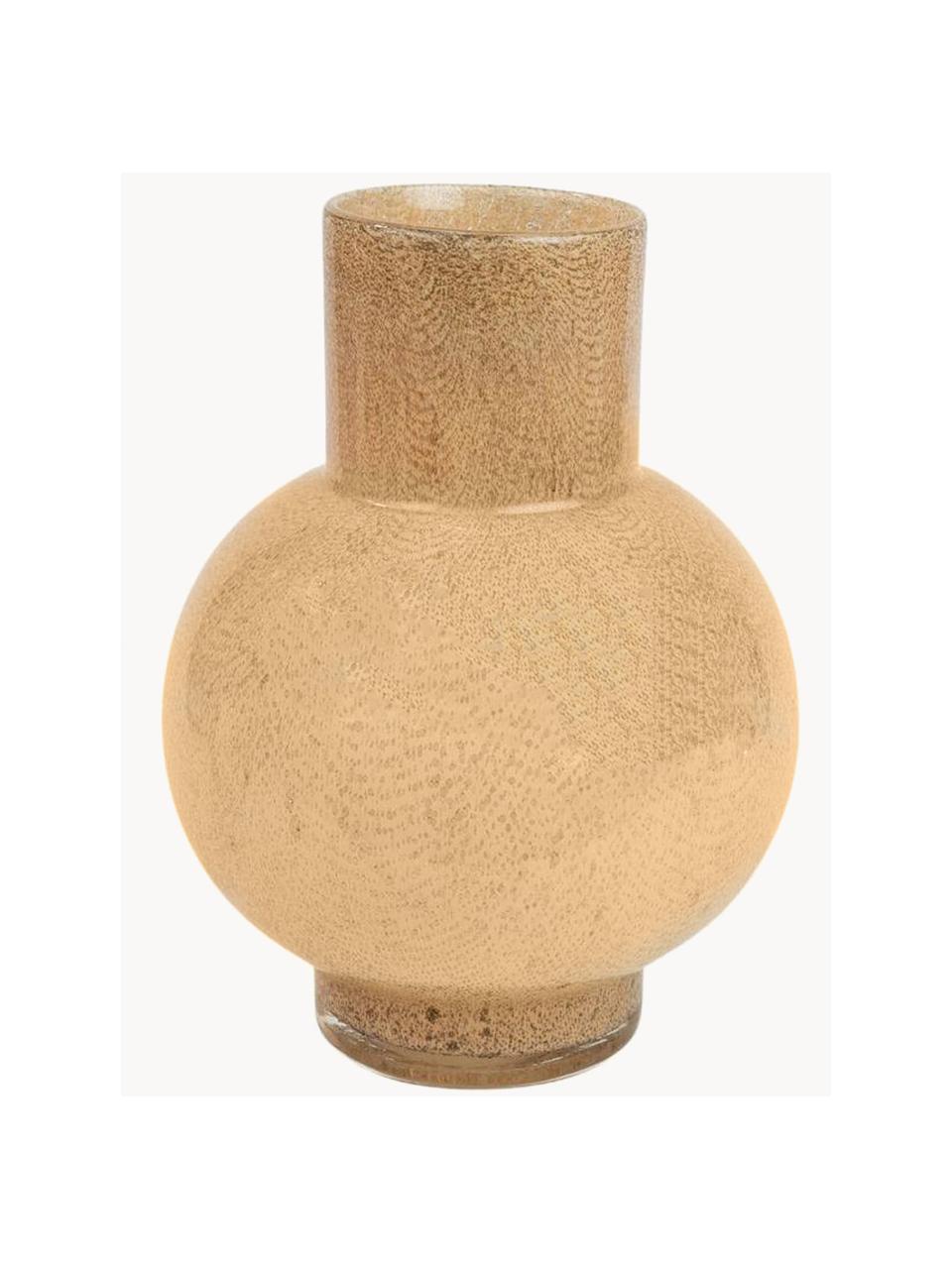 Glas-Vase Sahara, H 29 cm, Glas, Beige, Ø 21 x H 29 cm