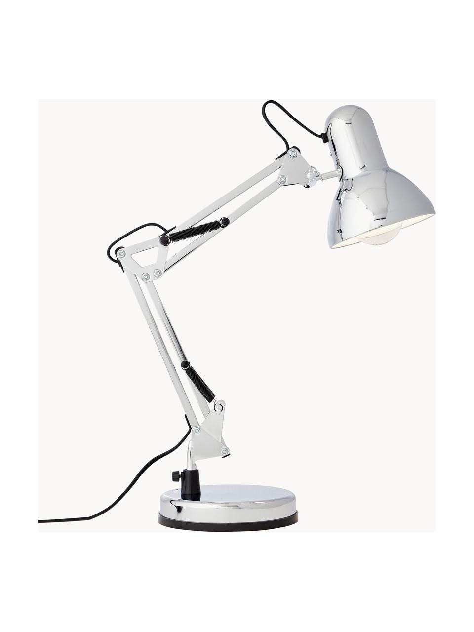 Lampa biurkowa Henry, Odcienie srebrnego, S 16 x W 50 cm