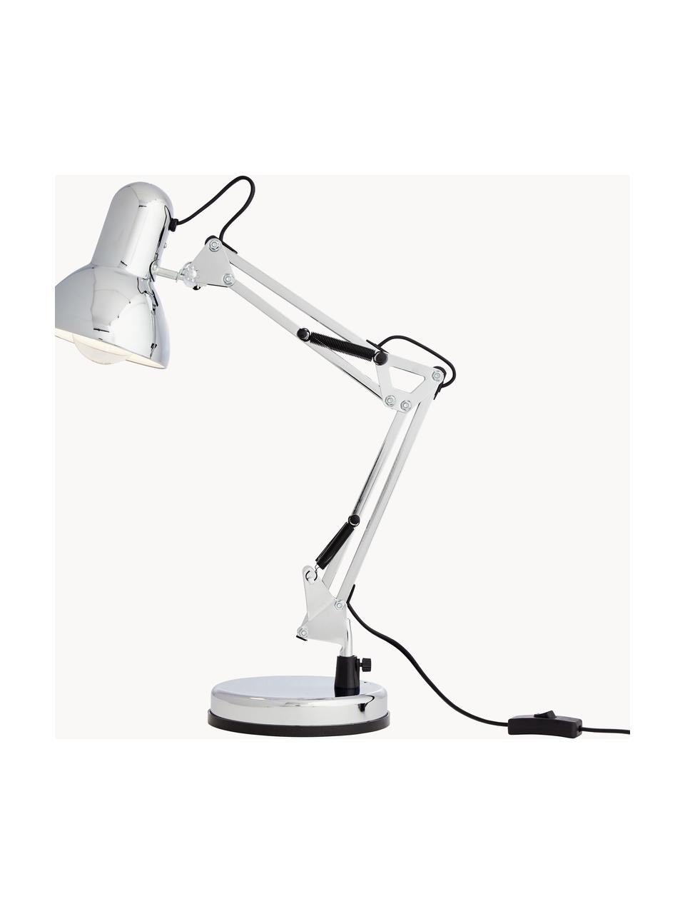 Lámpara de escritorio grande Henry, Pantalla: metal, Cable: plástico, Plateado, An 16 x Al 50 cm