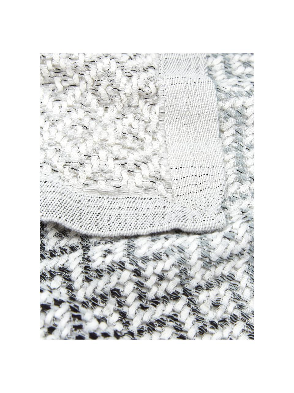 Narzuta z bawełny Dia, 100% bawełna, Czarny, biały, S 180 x D 235 cm (do łóżek o wymiarach do 140 x 200)