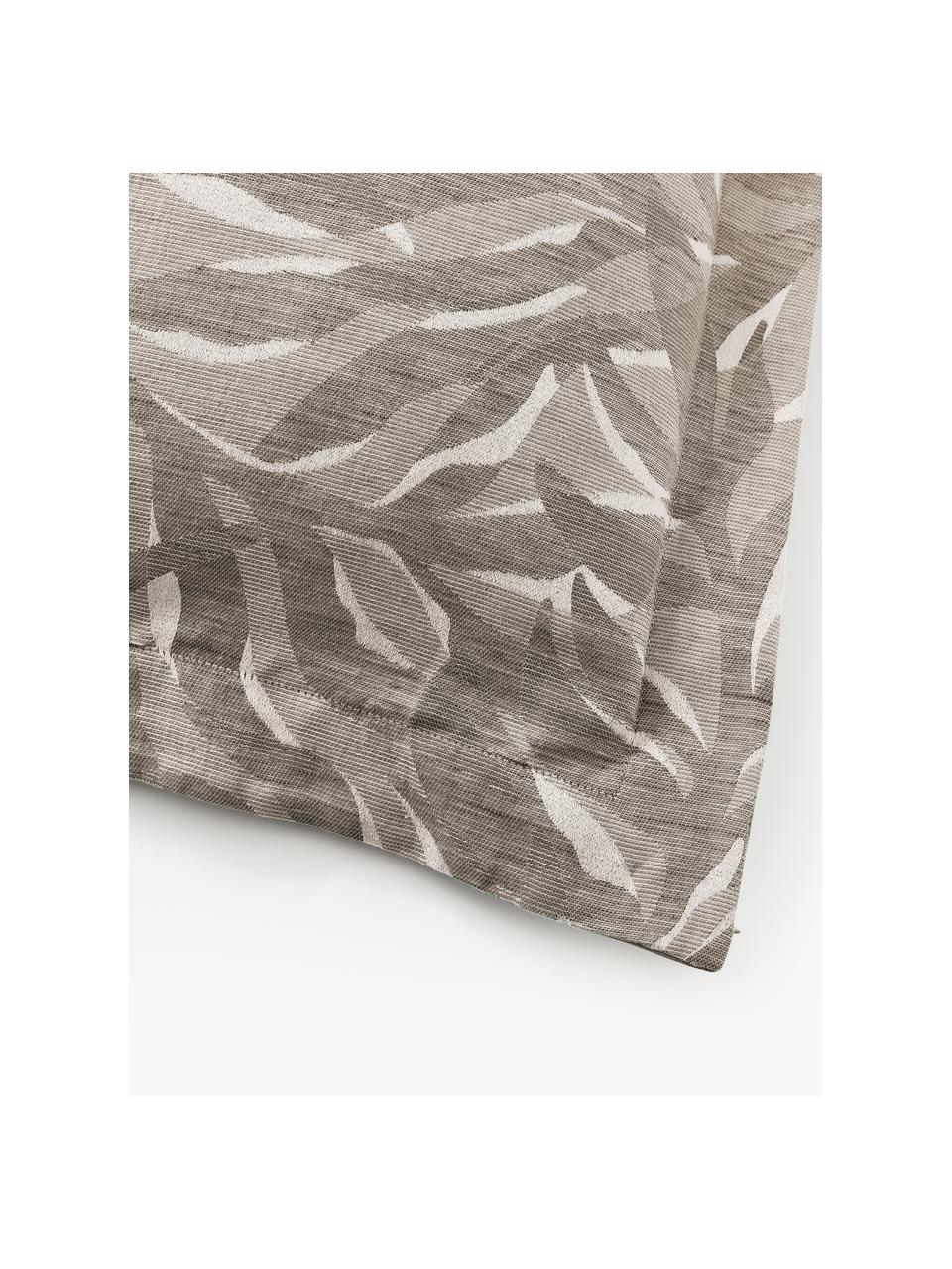 Povlak na polštář ze směsi bavlny a lnu s žakárovým vzorem Amita, Taupe, Š 70 cm, D 80 cm