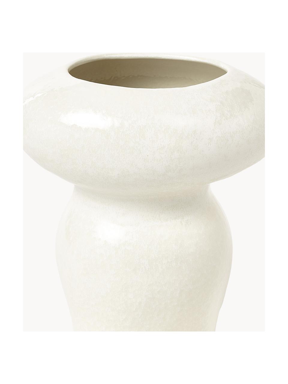 Vase de grès Sakai, haut. 31 cm, Grès, émaillé, Blanc cassé, larg. 23 x haut. 31 cm