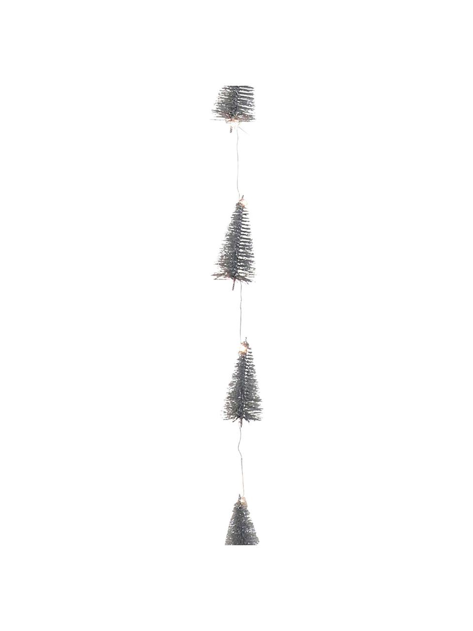 LED girlanda Illumination, Kovový drát, umělá hmota, třpytky, Stříbrná, D 253 cm