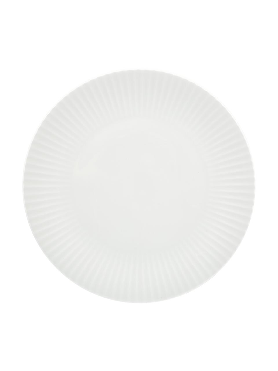 Assiette plate blanche Fine Bone China Nala, 2 pièces, Blanc