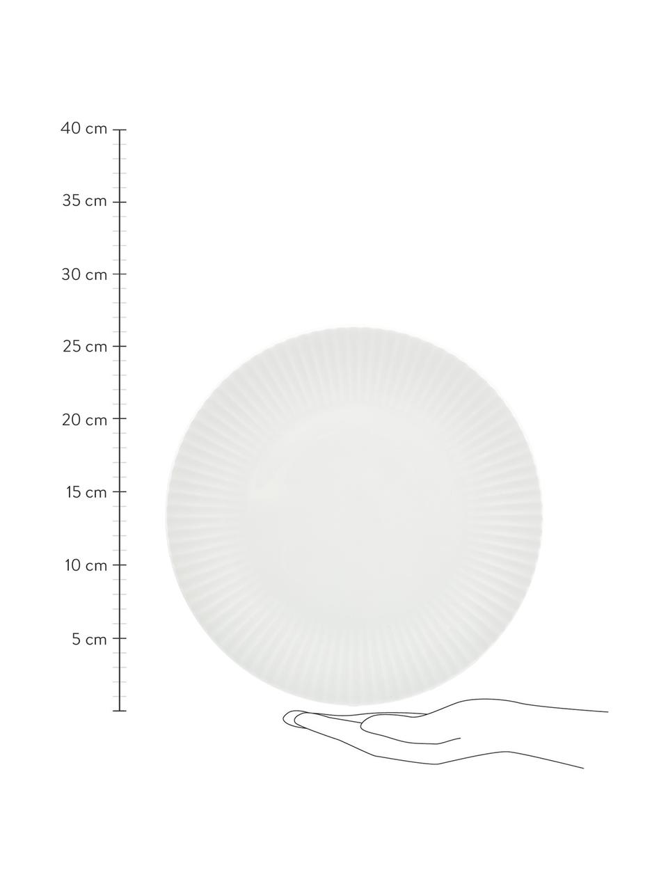 Mělké talíře z kostního porcelánu Nala, 2 ks, Bílá