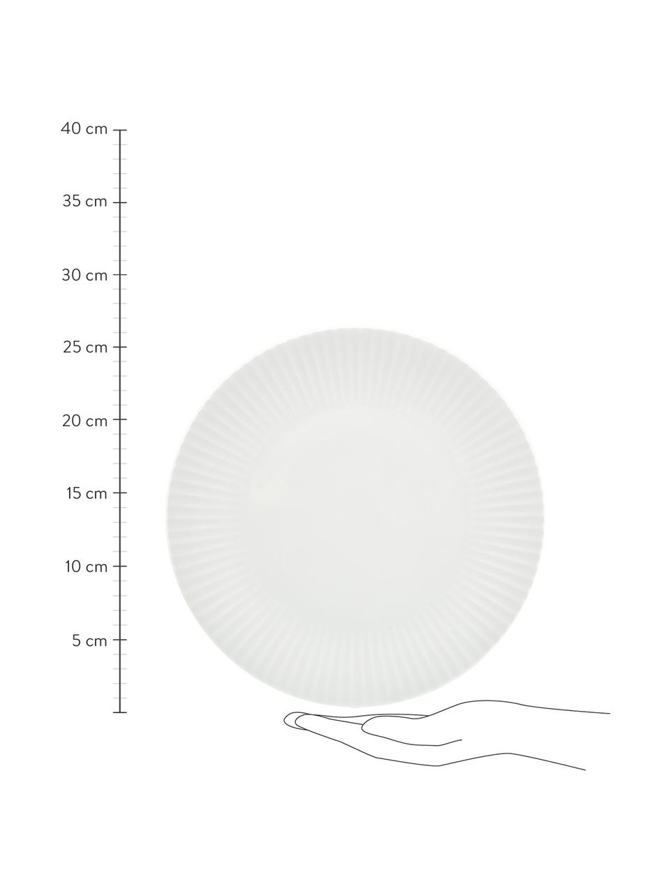 Plytký tanier z porcelánu Nala, 2 ks, Biela