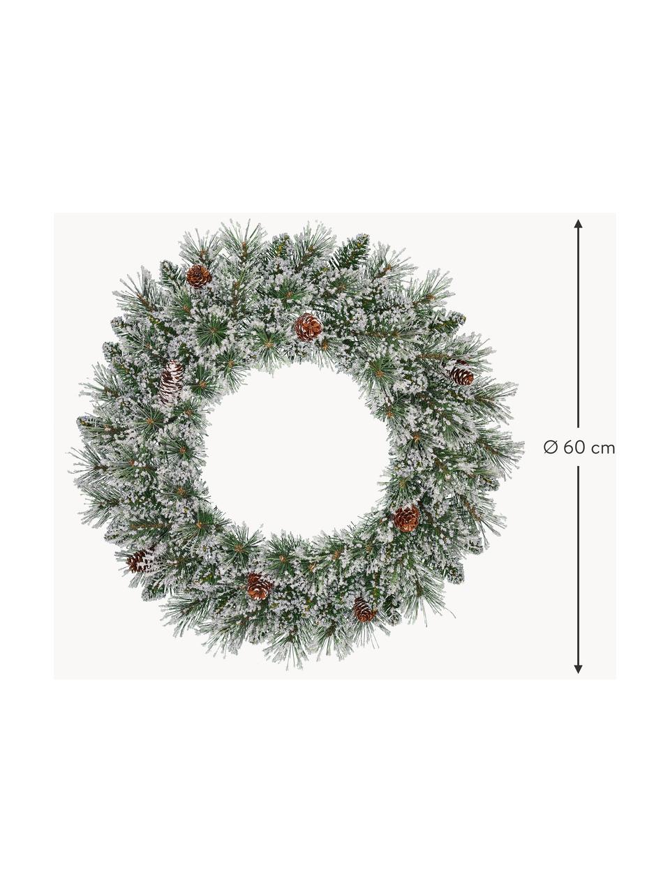 Großer Weihnachtskranz Vandas, Ø 60 cm, Kunststoff, Ohne LED, Ø 60 x H 15 cm