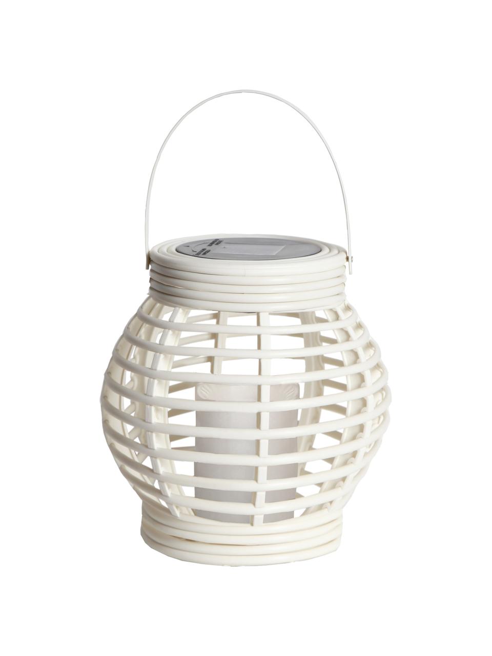 Lámpara farolillo solar LED Lantern, Estructura: plástico, Blanco, An 16 x Al 16 cm