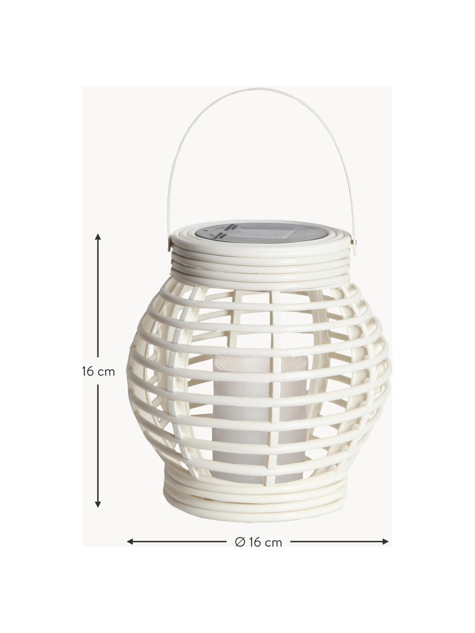 Lámpara farolillo solar LED Lantern, Plástico, Blanco, An 16 x Al 16 cm