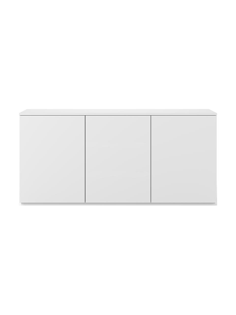 Biela komoda s dvierkami Join, MDF-doska strednej hustoty, lakovaná, s certifikátom FSC®, Biela, Š 180 x V 84 cm