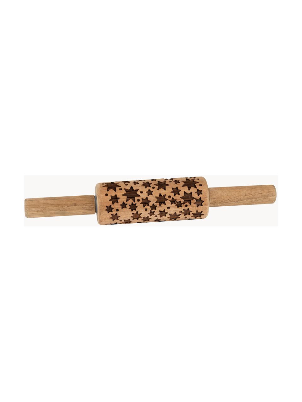 Rouleau à pâtisserie pour biscuits avec motif étoile Christmas, Bois, Bois clair, Ø 6 x long. 33 cm