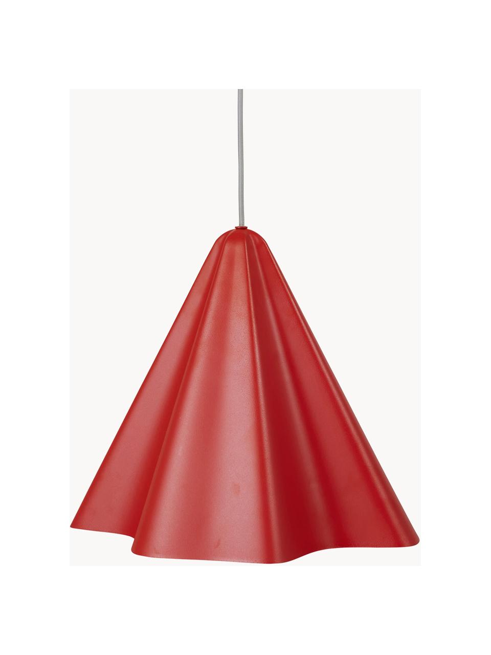 Lampada a sospensione grande Skirt, Paralume: acciaio verniciato a polv, Rosso, Ø 30 x Alt. 29 cm