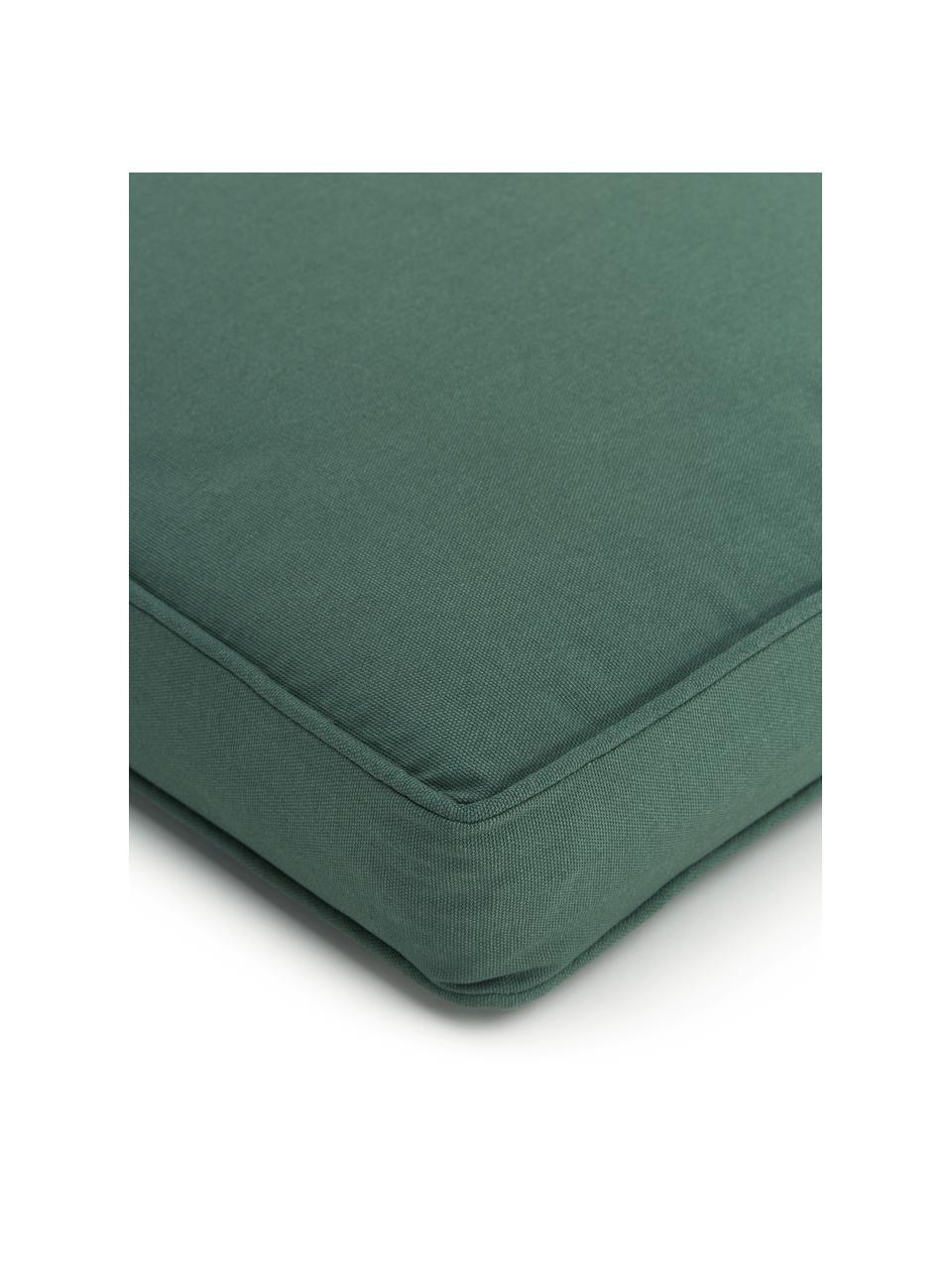 Cuscino sedia alto in cotone verde scuro Zoey, Rivestimento: 100% cotone, Verde scuro, Larg. 40 x Lung. 40 cm
