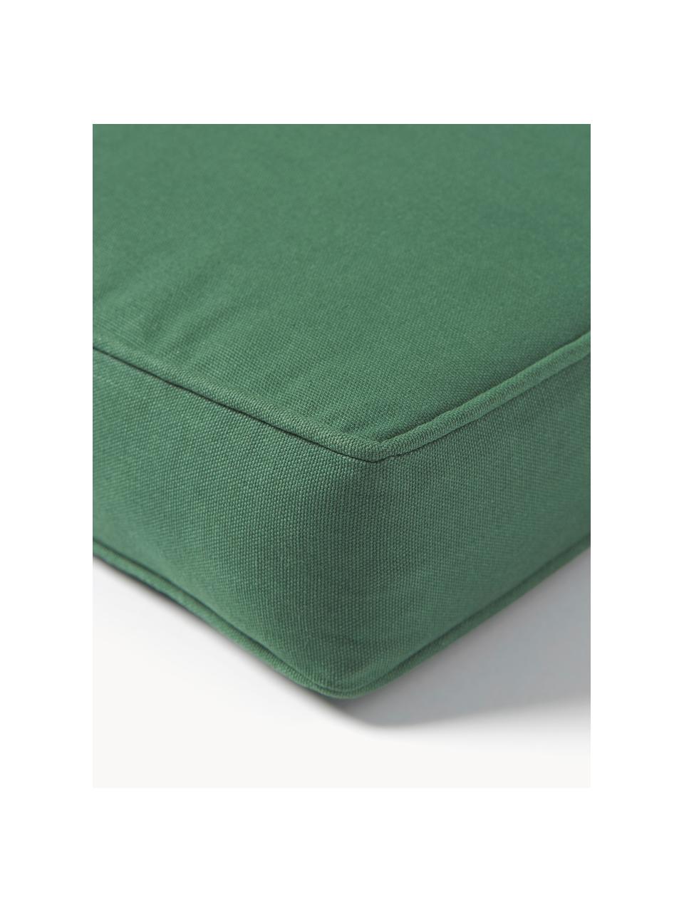 Coussin de chaise épais vert foncé Zoey, Vert foncé, larg. 40 x long. 40 cm