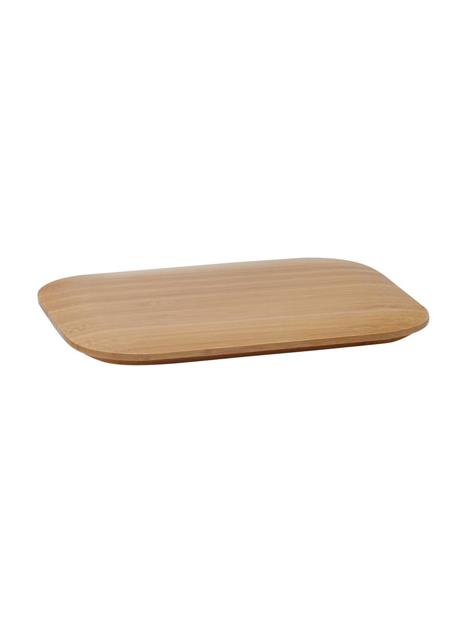 Máselnička s bambusovým víkem Box-It, Bílá, Š 15 cm, V 7 cm