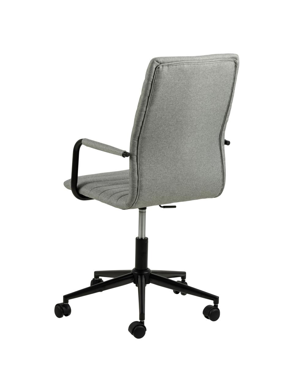 Chaise de bureau pivotante Winslow, réglable en hauteur, Gris clair, noir, larg. 45 x prof. 58 cm