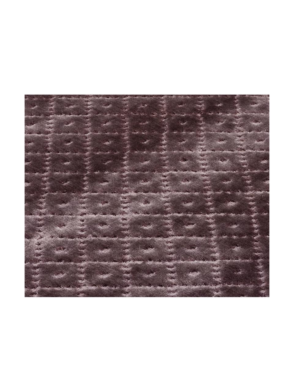 Handgeweven viscose vloerkleed Livia, Bovenzijde: viscose, Onderzijde: katoen, Mauve, 170 x 240 cm