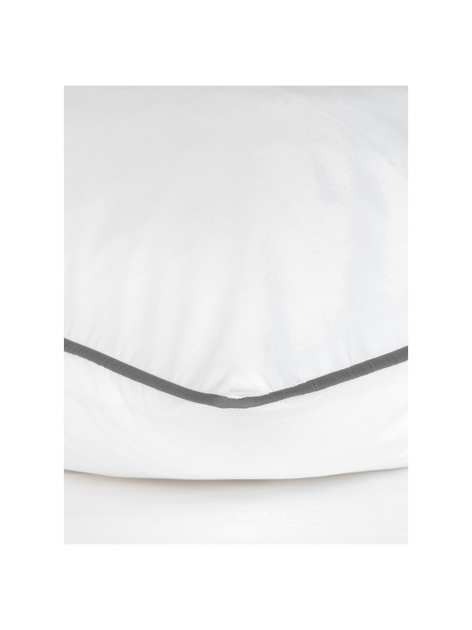 Pościel z perkalu z lamówką Daria, Biały, 200 x 200 cm + 2 poduszki 80 x 80 cm