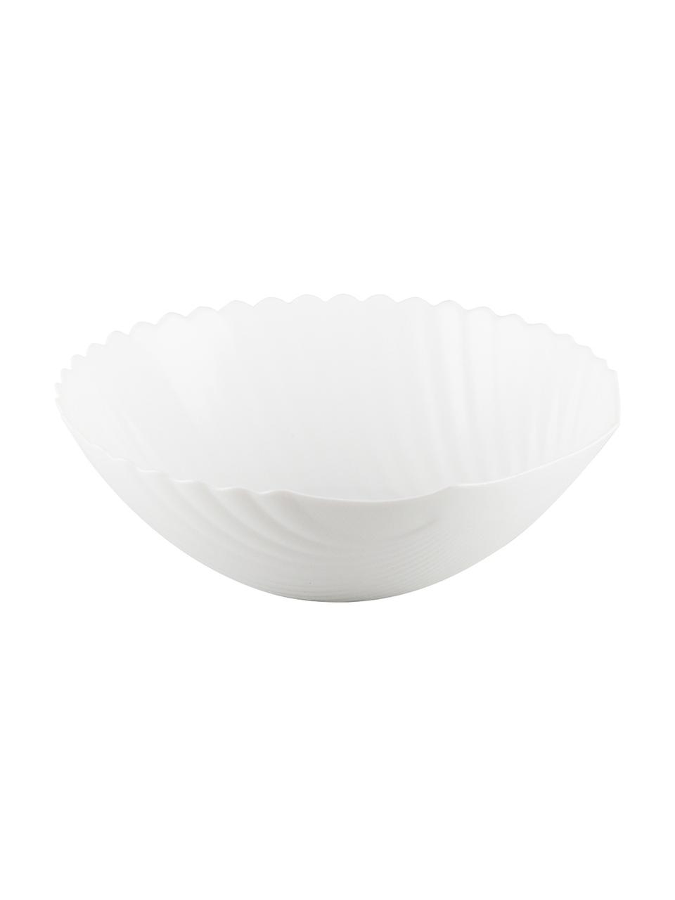 Bol coquille en verre blanc Shell, Ø 24 cm, Verre, Blanc, Ø 24 x haut. 8 cm