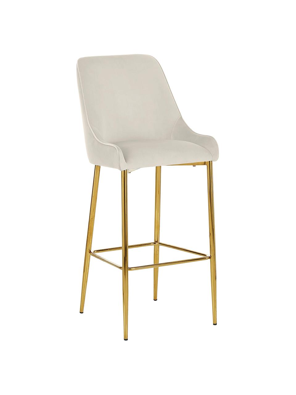 Zamatová barová stolička Ava, Zamatová béžová, Š 48 x V 107 cm
