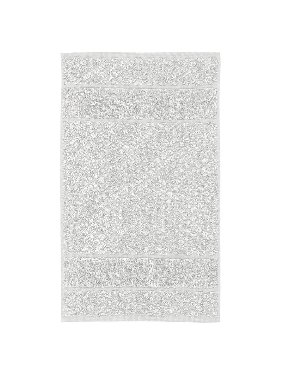 Asciugamano con motivo a nido d'ape Katharina, varie misure, Grigio chiaro, Asciugamano, Larg. 50 x Lung. 100 cm, 2 pz