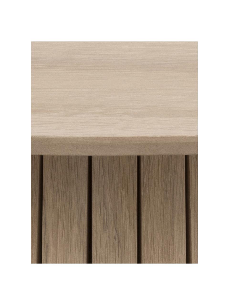 Mesa de comedor redonda de madera Christo, Ø 120 cm, Tablero de fibras de densidad media (MDF) con chapa de roble, aceitado, Madera de roble, Ø 120 cm