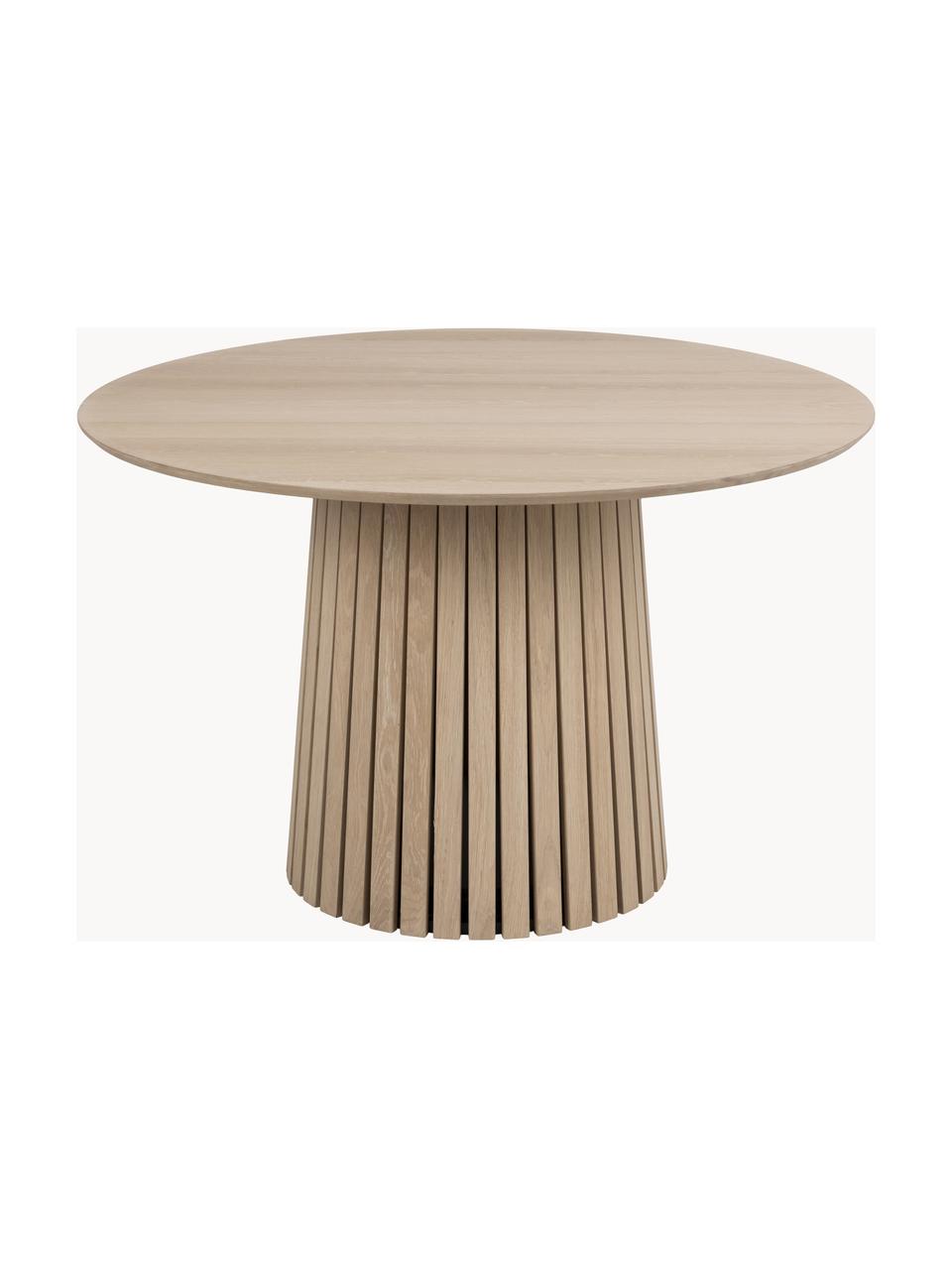 Table ronde en bois Christo, Ø 120 cm, Bois de chêne, Ø 120 cm