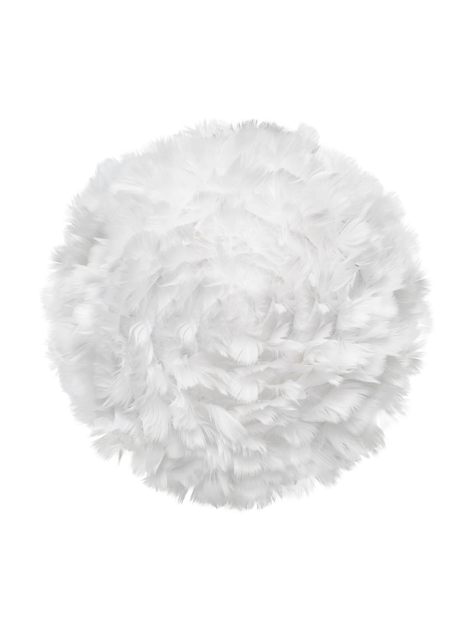 Wandleuchte Eos aus Federn, Lampenschirm: Gänsefedern, Textil, Weiß, Ø 30 x T 14 cm