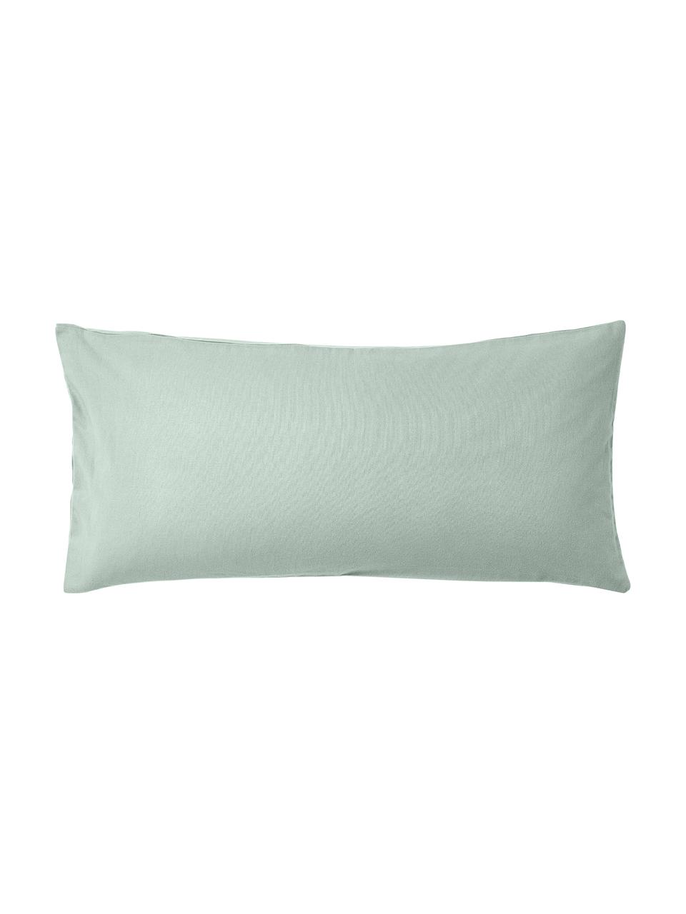 Poszewka na poduszkę z flaneli Biba, Szałwiowy zielony, S 40 x D 80 cm