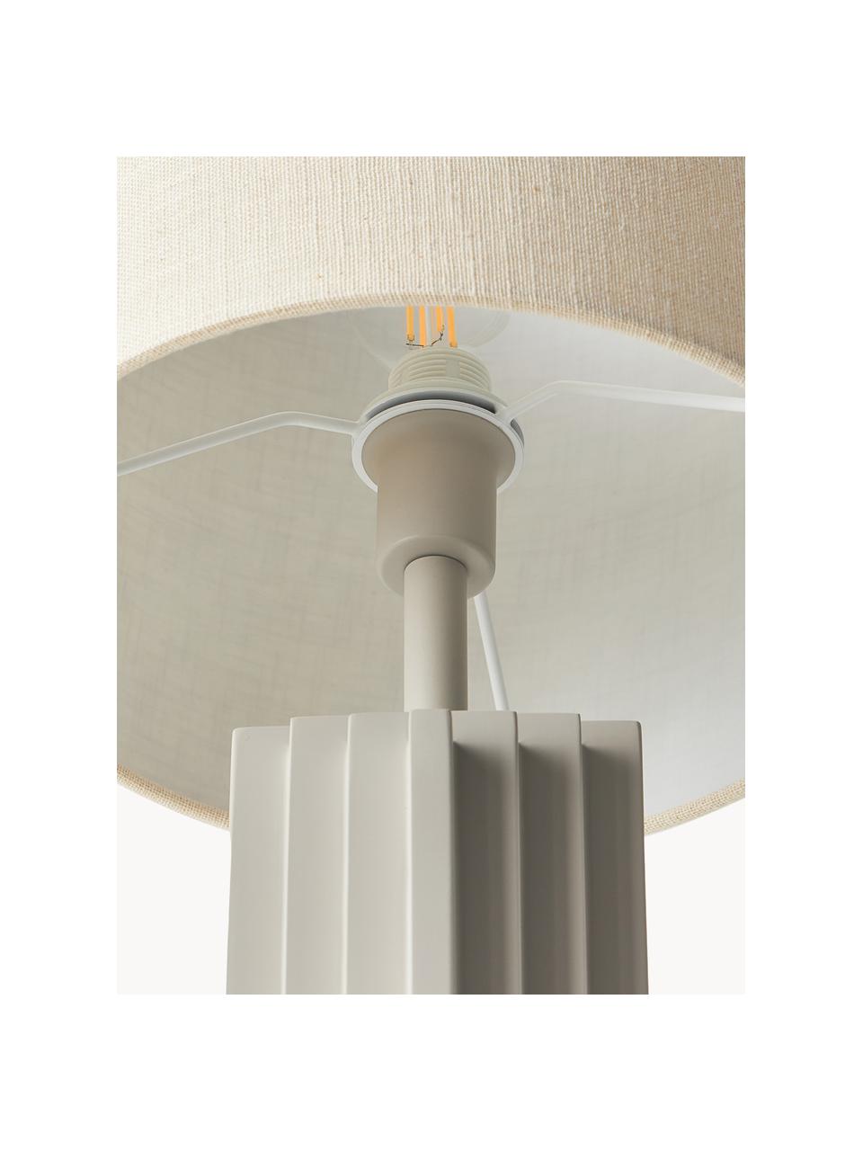 Designová stolní lampa Luomo, Béžová, greige, Š 43 cm, V 61 cm