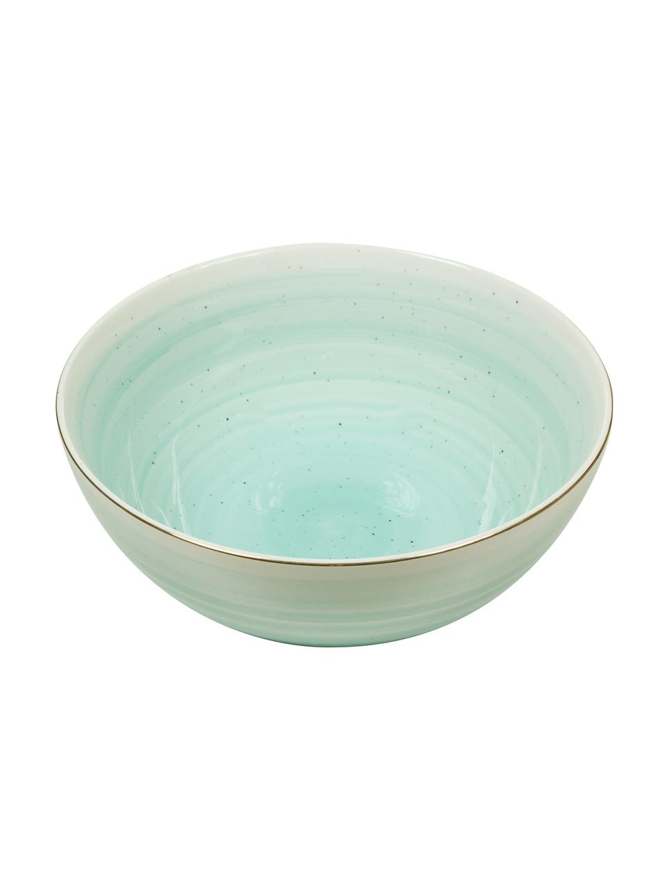 Bol artisanal en porcelaine Bella, Bleu turquoise