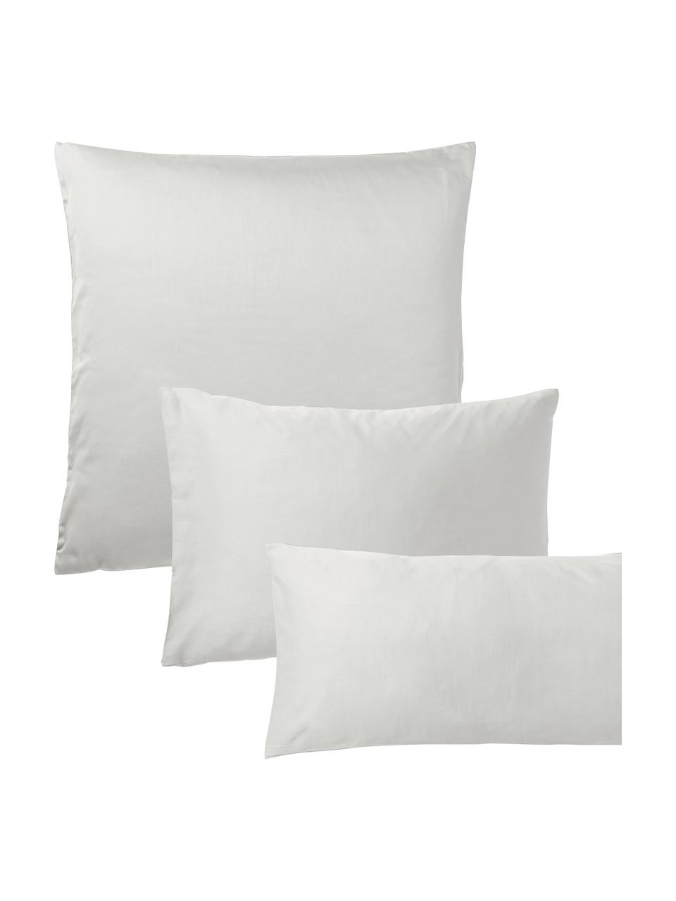 Taie d'oreiller en satin de coton Comfort, Gris clair, larg. 50 x long. 70 cm