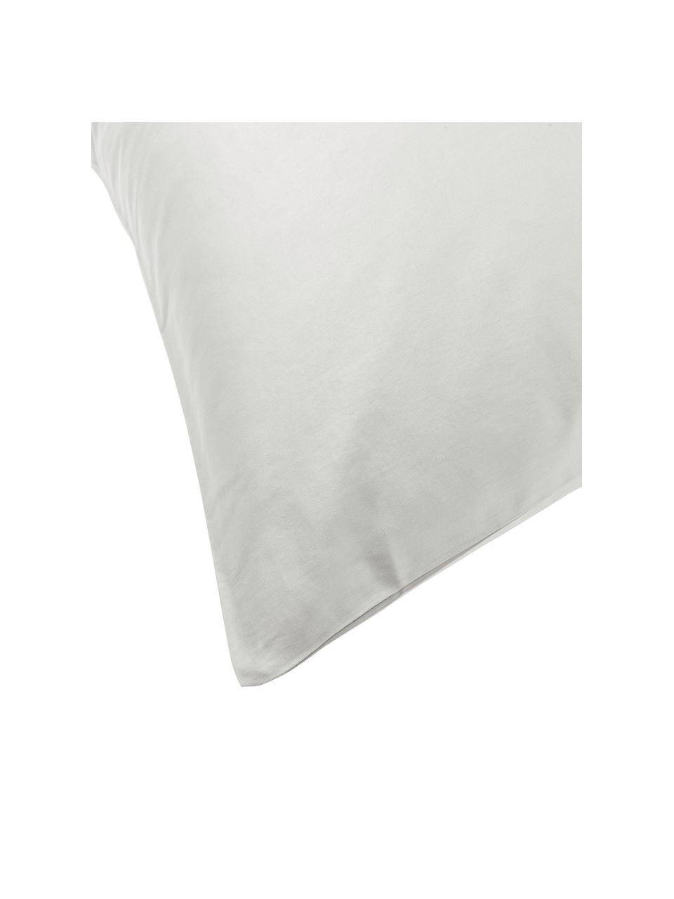 Taie d'oreiller en satin de coton Comfort, Gris clair, larg. 50 x long. 70 cm