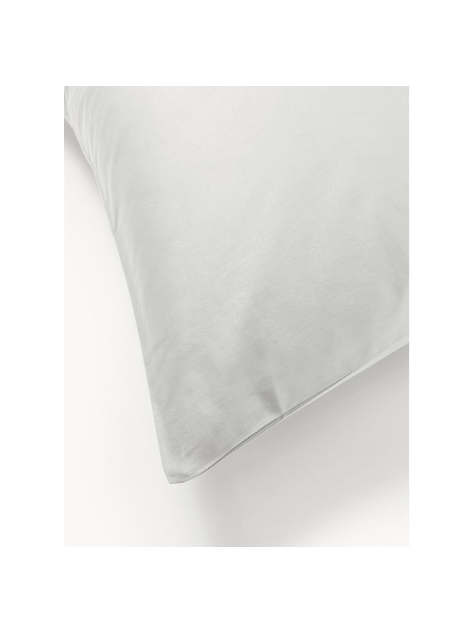 Baumwollsatin-Kissenbezug Comfort, Webart: Satin Fadendichte 300 TC,, Hellgrau, B 40 x L 80 cm