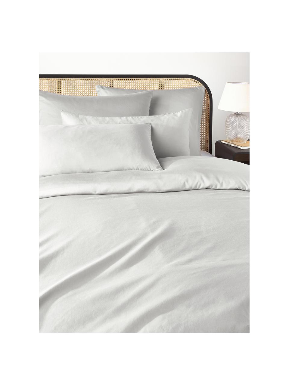 Funda de almohada de satén Comfort, Gris claro, An 45 x L 110 cm