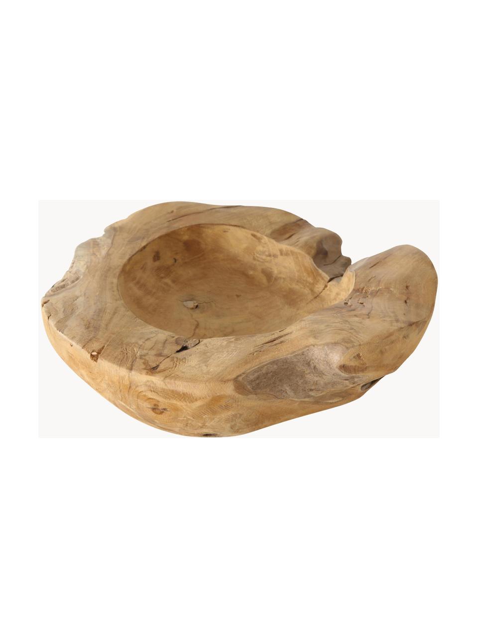 Cuenco decorativo grande de madera de teca Unikat, Madera de teca, Madera de teca, Ø 30 x Al 9 cm