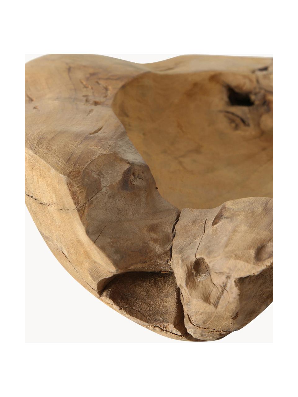 Veľká dekoratívna miska z tíkového dreva Unikat, Tíkové drevo, Tíkové drevo, Ø 30 x V 9 cm