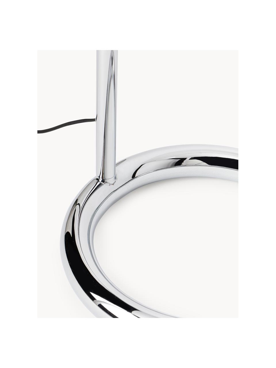 Grote booglamp Aikido, Lampenkap: glas, Zilverkleurig, H 185 cm