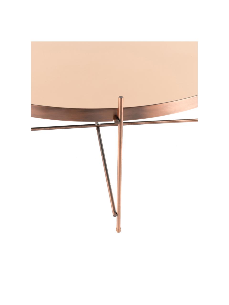 Kulatý konferenční stolek se skleněnou deskou Cupid, Měděná