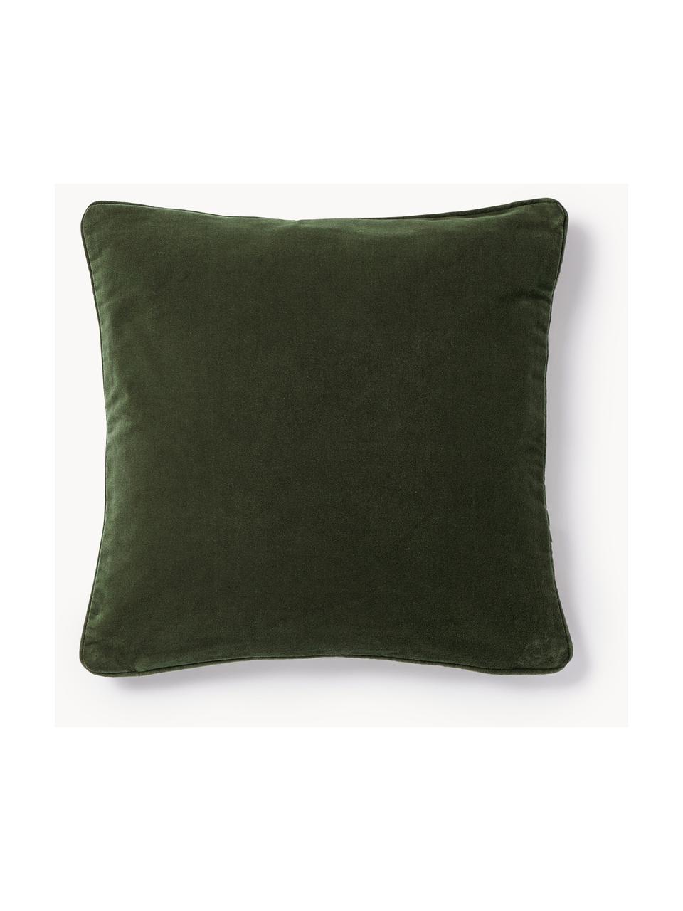 Housse de coussin en velours Dana, 100 % coton

Le matériau est certifié STANDARD 100 OEKO-TEX®, 21.HCN.84376, Hohenstein, Vert foncé, larg. 50 x long. 50 cm